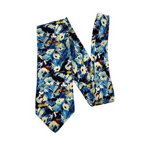 Vintage Disney Mickey Mouse Tie Rack 100% Pure Silk Tie Made in Italy